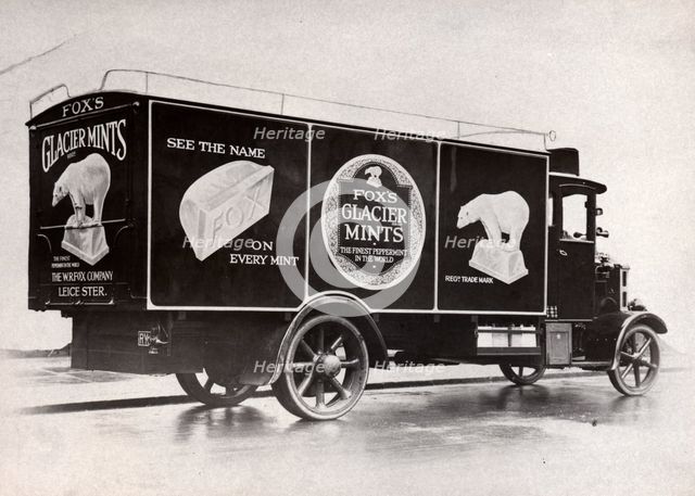 Lorry in Fox’s Glacier Mints livery, 1924. Artist: Unknown