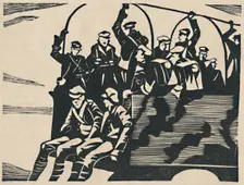 Lorry-Jumpers 1919. Artist: CRW Nevinson
