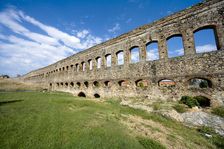 Los Milagros Aqueduct, Merida, Spain. Artist: Samuel Magal