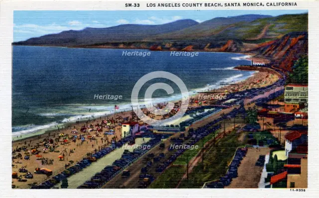 Los Angeles County Beach, Santa Monica, California, USA, 1931. Artist: Unknown