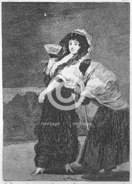 Los Caprichos, series of etchings by Francisco de Goya (1746-1828), plate 16: 'Dios la perdone: y…