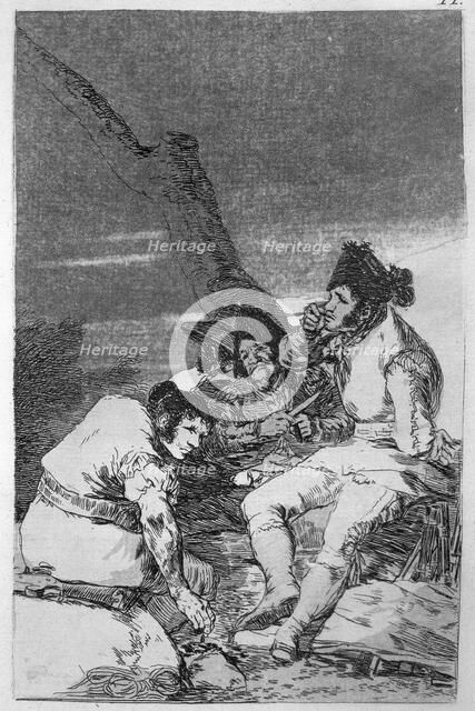 Los Caprichos, series of etchings by Francisco de Goya (1746-1828), plate 11: 'Muchachos al avío'…