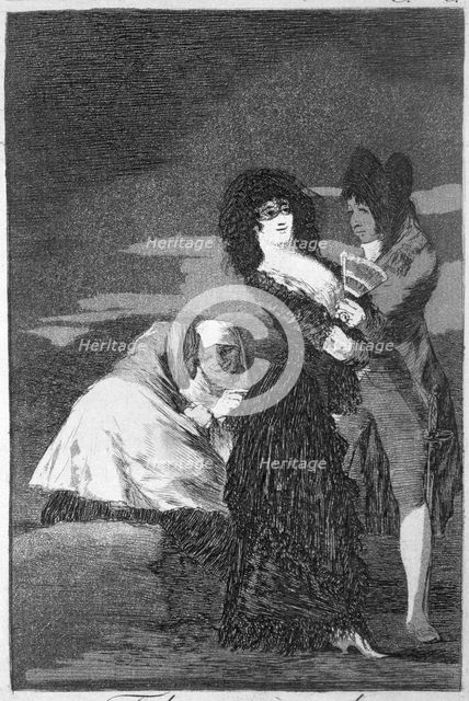 Los Caprichos, series of etchings by Francisco de Goya (1746-1828), plate 5: 'Tal para cual' (Two…