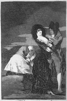 Los Caprichos, series of etchings by Francisco de Goya (1746-1828), plate 5: Tal para cual (Two…