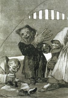 Los Caprichos, series of etchings by Francisco de Goya (1746-1828), plate 49: Duendecitos (Hobg…