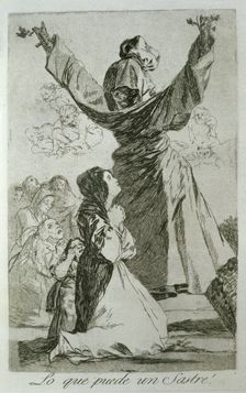 Los Caprichos, series of etchings by Francisco de Goya (1746-1828), plate 52: ¡Lo que puede un s…