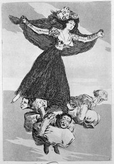 Los Caprichos, series of etchings by Francisco de Goya (1746-1828), plate 61: Volavérunt (They …