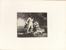 Los Desastres de la Guerra (The Disasters of War), Plate 15: Y no hai remedio..., 1810s. Creator: Goya, Francisco, de (1746-1828)