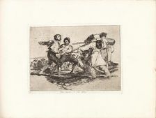 Los Desastres de la Guerra (The Disasters of War), Plate 2: Con razon ó sin ella..., 1810s. Creator: Goya, Francisco, de (1746-1828)