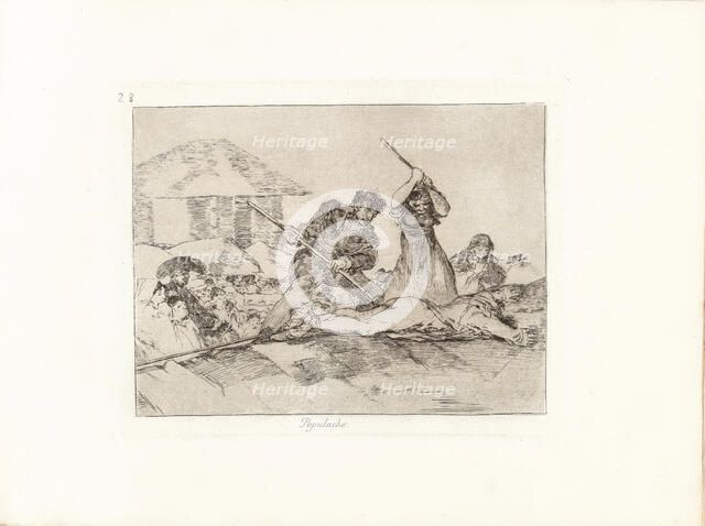 Los Desastres de la Guerra (The Disasters of War), Plate 28: Populacho (Rabble), 1810s. Creator: Goya, Francisco, de (1746-1828).