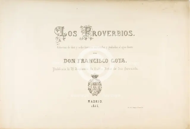 Los Disparates (Los Proverbios), ca. 1816-23 (published 1864). Creator: Francisco Goya.