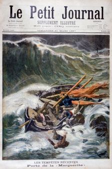 Loss of the fishing boat Marguerite 1897. Creator: Oswaldo Tofani