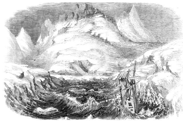 Loss of the Schooner "Archus", loaded with Silver-Lead Ore, on the Coast of Greenland, 1856.  Creator: Unknown.