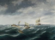 Loss of the Schooner John S. Spence of Norfolk, Virginia, 2d view-Rescue of the Survivors..., 1833 Creator: Thomas Birch