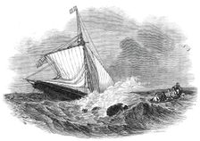Loss of the yacht "Vectis", off Bognor, 1845. Creator: Ebenezer Landells