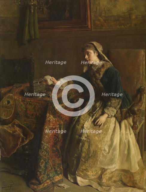 Lost in Thought, 1891. Creator: Leon Brunin.