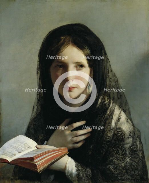 Lost in Her Dreams. Artist: Amerling, Friedrich Ritter von (1803-1887)