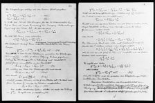 Lost manuscript belonging to Albert Einstein. Creator: Unknown