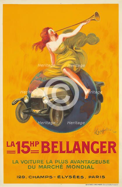 La 15HP Bellanger, 1921. Creator: Cappiello, Leonetto (1875-1942).