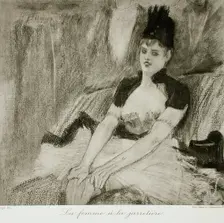 La Coup de la jarretière, between circa 1875 and circa 1880. Creator: Unknown