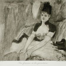 La Coup de la jarretière, between circa 1875 and circa 1880. Creator: Unknown