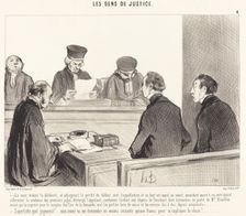 La Cour, vidant le délibéré..., 1845. Creator: Honore Daumier