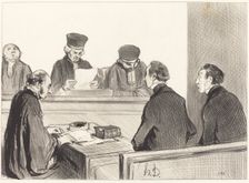 - "La cour, vidant le déliberé..., 1845. Creator: Honore Daumier