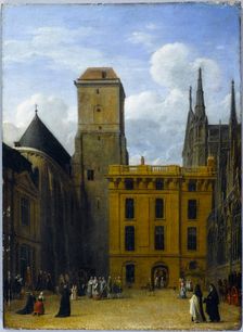 La cour de l'archevêché, 1771. Creator: Ecole Francaise