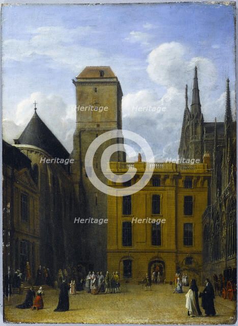 La cour de l'archevêché, 1771. Creator: Ecole Francaise.