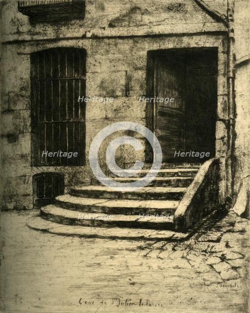 'La Cour de Saint-Julien-le-Pauvre', 1903.  Creator: Unknown.