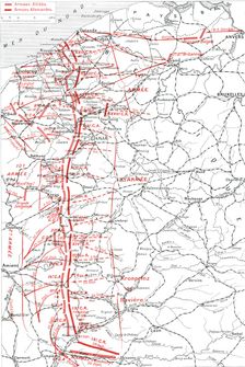 'La Course a la Mer; Les positions successives des armes alliees, du septembre au 17 october 1914 Creator: Unknown