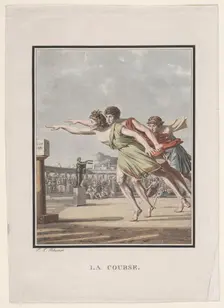 La Course, from "Hero and Leander", 1801. Creator: Philibert Louis Debucourt