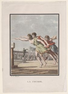 La Course, from "Hero and Leander", 1801. Creator: Philibert Louis Debucourt