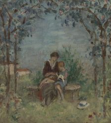 La couture : Esquisse pour le préau de l'école des filles de l'avenue Simon-Bolivar..., c.1933. Creator: Georges d'Espagnat