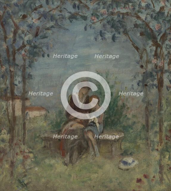 La couture : Esquisse pour le préau de l'école des filles de l'avenue Simon-Bolivar..., c.1933. Creator: Georges d'Espagnat.