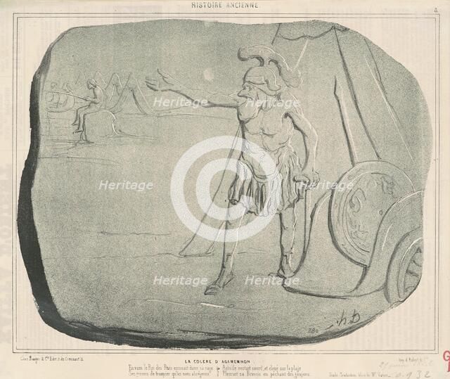 La colére d'Agamemnon, 19th century. Creator: Honore Daumier.