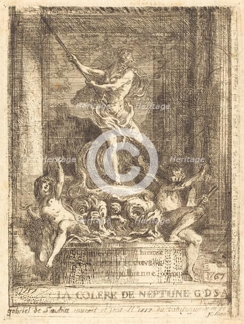 La colere de Neptune, 1767. Creator: Gabriel de Saint-Aubin.