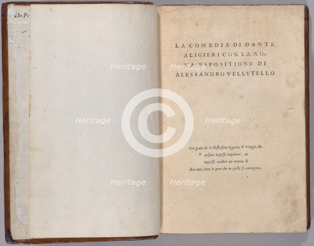 La Comedia, 1544. Creators: Unknown, Dante Alighieri.