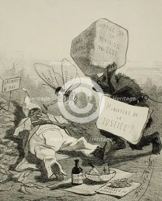 La Comédie politique, 1859. Creator: Félicien Rops.