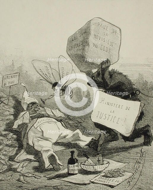 La Comédie politique, 1859. Creator: Félicien Rops.