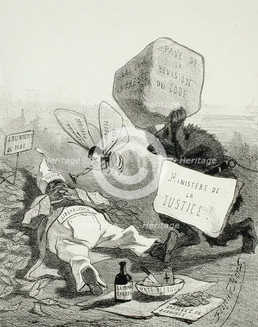 La Comédie politique, 1859. Creator: Félicien Rops.