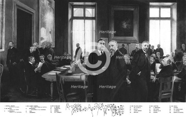'La commission senatoriale de l'armee.-- une suspension de séance l'audition de trois..., c1916. Creator: Unknown.
