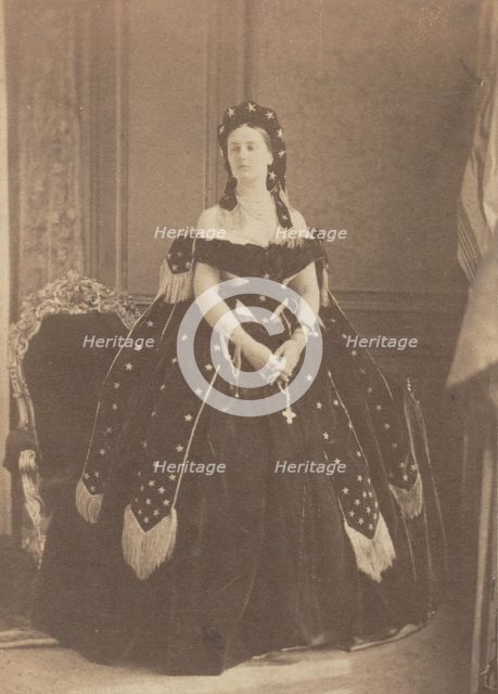 La Comtesse de Castiglione en Reine de la Nuit, 1863-67. Creator: Pierre-Louis Pierson.