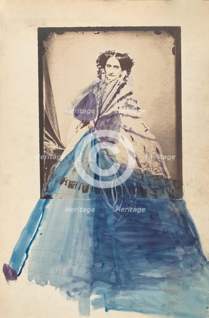 [La Comtesse in Lace Shawl], 1860s. Creator: Pierre-Louis Pierson.