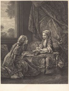 La Confidence, c. 1774/1775. Creator: Jacques Firmin Beauvarlet