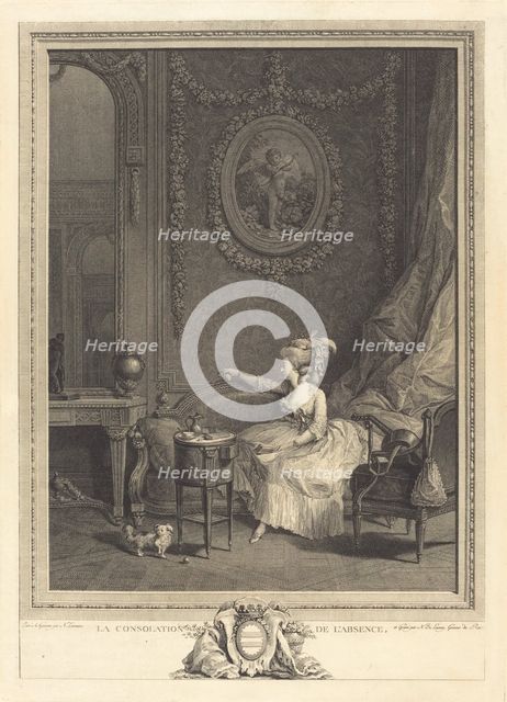 La Consolation de l'absence, 1785. Creator: Nicolas Delaunay.