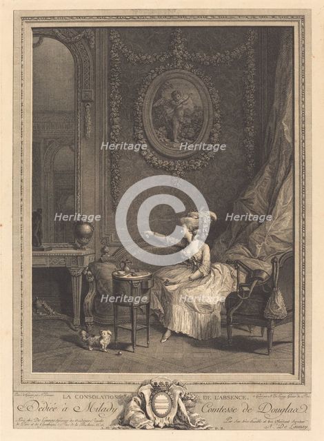 La Consolation de l'absence, 1785. Creator: Nicolas Delaunay.