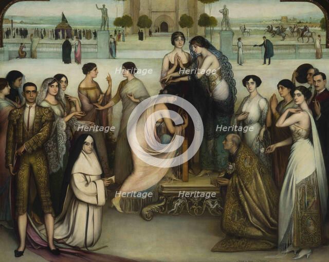 La consagración de la copla, 1911-1912. Creator: Romero de Torres, Julio (1874-1930).