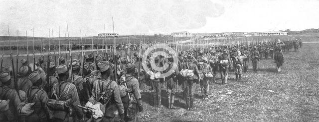 'La conquete du Cameroun.--Entrée solenne des troupes anglo-francaises a Garoua..., 1915. Creator: Unknown.