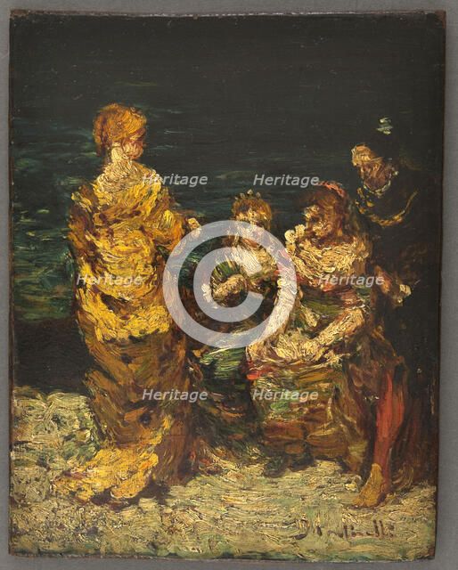 La conversation interrompue. Creator: Adolphe Monticelli.